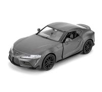 imtfzct 1/36 Toyota Supra Model Car, Pull Back Toy with Collecting & Decorating Function, Grey Car Gift for Boys & Girls