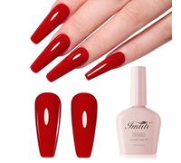 Imtiti 10ml Dark Red Gel Nail Polish Long Lasting Soak Off UV Led Fall Gel Polish Salon DIY at Home Gift for Women 1Pcs