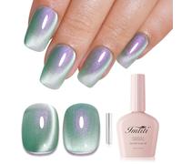 Imtiti Aurora Cat Eye Gel Polish, Pearl Cyan Purple Guava Holographic Glitter Magnetic UV Soak Off Gel Nail Polish (0.34 Fl Oz-992)