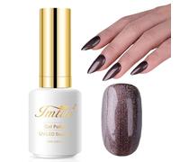 Imtiti Brown Gel Nail Polish, 1Pcs 15ml Bronze Brown Color Soak Off LED Long-Lasting Nail Gel Polish Art Starter Manicure Salon DIY at Home