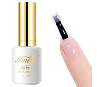 Imtiti Clear Rubber Base Coat Gel Nail Polish, 15ML Clear Base Coat for Nail Strengthener and Growth Moisturizing Nourishing, Non-Yellowing Formula