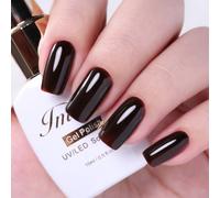 Imtiti Deep Dark Chocolate Gel Nail Polish - 15ml Black Cherry Undertone Soak Off UV LED Color Gel, HEMA & TPO Free Formulation, Glossy Finish for DIY Manicure, Nail Art at Home