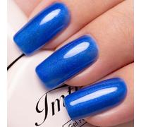 Imtiti Gel Nail Polish 10ML Cobalt Blue Glitter Color Soak Off UV LED Gel Polish Sparkle Iridescent Royal Sapphire Shade 28+ Days High Gloss Salon Nail Art for Women Girls Gift 0.34 fl oz