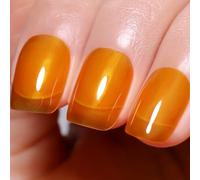 Imtiti Ice Yellow Gel Nail Polish, 15ML Sheer Jelly Crystal Amber Translucent Color UV/LED Soak Off Gel Polish for DIY Nail Art Manicure at Home 1Pcs