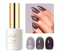 Imtiti Jelly Gel Nail Polish, 1 Pcs 0.5 Fl Oz Black Jelly Gel Polish Soak Off LED U V Nail Gel Polish Sheer Translucent Gel Nail Polish DIY Nail Art Starter Manicure Salon Gel Nail Kit for Women Girls