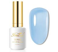Imtiti Jelly Gel Nail Polish, 1 Pcs 0.5 Fl Oz Light Blue Jelly Gel Polish Soak Off LED U V Nail Gel Polish Sheer Translucent Gel Nail Polish DIY Nail Art Starter Manicure Salon Gel Nail Kit