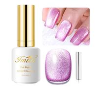 IMTITI MediumOrchid Pink UV Nail Polish, 15 ml 9D Chameleon Holographic Magnetic Nail Gel Glitter Cat's Eye Gel UV LED Soak Off with 1 Magnet