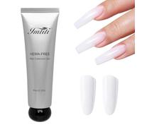 Imtiti Milky White Extension Gel 60g French Base | HEMA-Free & TPO-Free Poly Builder · Milky White Opaque Finish · 28+ Day Strong Hold · Self-Leveling Beginner DIY Salon