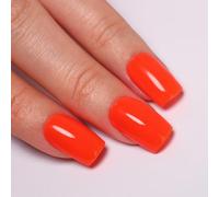 Imtiti Neon Coral Gel Nail Polish,Neon Coral Orange Gel Polish, UV LED Curing Required, Long Lasting Up to 28 Days, High Gloss Finish, Professional Nail Art Supplies for Spring Summer(10ml)