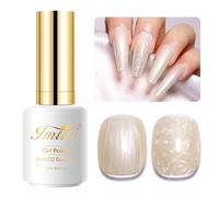 Imtiti Pearl Milky Gel Nail Polish, 15ml Light Creme Shimmer Soak Off LED Nail Gel Polish Nail Art Starter Manicure Salon DIY at Home 1 Pcs