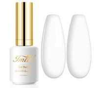 Imtiti Pure White Nude Gel Polish, 0.5 Fl Oz - Soak Off LED U V Nail Gel Polish DIY Nail Art Starter Kit for Women Girls