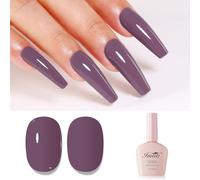 Imtiti Purple Gel Nail Polish, Rose Purple Gel Polish High Gloss Soak Off UV LED Nail Gel Polish Autumn Winter Gel Polish Nail Art Manicure Salon Design Gel Nail Set 10ML