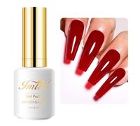 Imtiti Red Gel Nail Polish, 15ml Cherry Dark Red Gel Polish for Christmas, Autumn & Winter DIY Nail Art Starter Manicure Salon Kit
