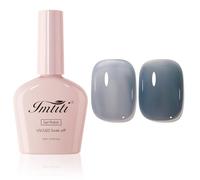 Imtiti Slate Gray Jelly Gel Nail Polish 10ML Sheer Translucent Soak Off UV LED Buildable Glass Effect Long Lasting 28+ Days High Gloss Salon Quality Nail Art for Women Girls Gift 0.34 fl oz