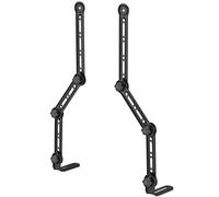 IMtKotW Soundbar Mount Bracket for Mounting Under or Above TV, Fits Most Sound Bars Up to 33 Lbs, for Max 90'' TV, with 3 Extension Arms and 1 L-Brackets, Universal Sound Bar Mount No Drill