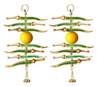 IMTRA FASHION Pack of 2 Pc Lemon Chilli Wall Hanging for Evil Eye Protection Nimbu Green Mirchi Door Hanging for Home Decorations Nazar Battu