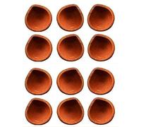 IMTRA FASHION Traditional Terracotta Diya Set of 12 Pcs Puja Clay Diya with Cotton Wicks for Diwali Earthen Oil Lamps Mitti Ka Diya