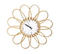 Imtrub Boho Wall Clock - Rattan Clocks for Walls,Silent Rustic Clocks for Living Room, Bedroom, Study Room, Farmhouse, Kitchen, Home Decor