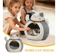 Imtrub Cat Bed for Winter Indoor,Semi-Enclosed Kitten Nest - Cold Weather Kitten House | for Pet Parents Cold Weather Winter Indoor Home Living Room Bedroom Study Apartment Homeowners Recovery Period