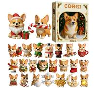 Imtrub Christmas Pet Ornament Countdown, 24 Day Flat Decor Toy, Countdown To Christmas Pet Calendar, for Kids Toddler Teen Adult Boy Girl Women Men Family Vacation Holiday Classroom Desk Wall Tree