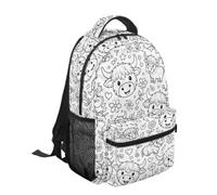 Imtrub Color Your Own Backpack Cow Print Handmade School Backpack
