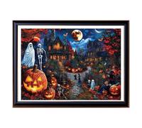 Imtrub Ghost Puzzle, Halloween Haunted House Jigsaw Puzzles | Interactive Board Game Brain Teaser for Leisure Party Holiday Indoor Autumn Decoration