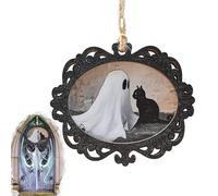 Imtrub Halloween Hanging Ornaments, Halloween Tree Ornaments Ghost 2D Acrylic Cute Ghosts Decor, Vintage Holiday Decor, Halloween Outdoor Decorations, For Venues, Mantels