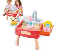 Imtrub Kitchen Sink Toy | Kitchen Sink with Running Water | Automatic Water Cycle System Role-ing Toys, Preschool Learning Activities for Homeschool Families Daycare Centers