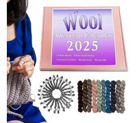 Imtrub Knitting Yarn Countdown Calendar 2025,24 Days Countdown to Christmas Soft Knitting Yarn Set | Holiday Creative Projects Crochet Crafts Supplies for Knitters Friend Women Family Crocheters