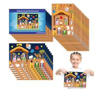 Imtrub Nativity Stickers for Kids | Make a Nativity Scene Sticker,Funny Christmas Crafts, Christmas Christian Nativity Scene Stickers, Nativity Scene Religious Education Sticker