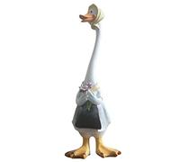 Imtrub Outdoor Resin Duck Ornaments - Resin Garden Statues Spring Outing Duck - Gooses Sculpture Statue Decor, Funny Animal Sculptures Fairy Craft Yard Art Decor for Front Porch Garden