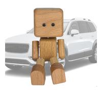 Imtrub Shaking Wooden Man Figure,Shaking Leg Wooden Man - Automotive Interior Decorations Display Ornaments for Long Driving Shelf Road Trip Home Desk Tabletop