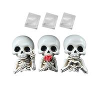 Imtrub Skull Vent Clips Air Freshener - Halloween Vehicle Interior Skeleton Decor | Long-Lasting Vent Clips Skull Air Freshener for Interior Car Truck RV Travel Workplace Home