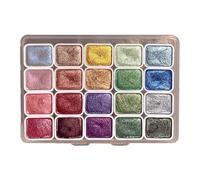 Imtrub Watercolor Paint Set, 20 Color Portable Vivid Colors Solid Watercolor Pigment Paint Set, Vivid Colors Pearlescent Water Colors Kit, For Beginners,Amateur Hobbyists,Painting Lovers
