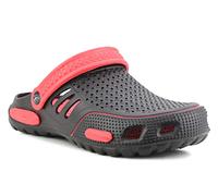 IMTY Mens Lightweight EVA Beach Clogs Summer Breathable Kitchen Garden Hospital Nurse Pool Water Shoe Mules Sandals (Black/Red, UK_Footwear_Size_System, Adult, Men, Numeric, Medium, Numeric_11)