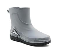 IMTY Mens Short Ankle Boot Wellies Waterproof Mid Calf Slip On Rain Boot Snow Farm Gardening Outdoor Festival Wellington Boots (Grey, UK Footwear Size System, Adult, Men, Numeric, Medium, 9)