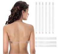 iMucci Clear Bra Straps 3 Pairs Shoulder Strap with 3pcs Clear Back Straps, 3pairs Shoulder Straps +3pcs 32cm Clear Back Straps, X-Large