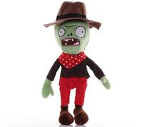imumi 30cm Cowboy Zombie Plush, PVZ Stuffed Toy Plants Vs Zombies Plushies Cute Pirate/Cowboy Cosplay Zombie Doll for Fans (Green cowboy zombie)