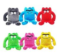 iMuMi Color Monster Plush 15cm/5.9inch, My Emotional Little Monster Cartoon Doll The Color Red/Blue Monsters Soft Stuffed Toy for Christmas Birthday Gifts (6pcs)