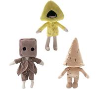 iMuMi Little Nightmares Plush Toys 30cm, Cute Nightmare Plush Six and Mono Nomes Plush Stuffed Animal Dolls for Game fans (3pcs)