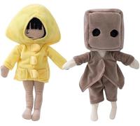 iMuMi Little Nightmares Plush Toys 30cm, Cute Nightmare Plush Six and Mono Nomes Plush Stuffed Animal Dolls for Game fans (Six & Mono)