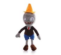 iMuMi Profession PVZ Plush 30cm, Cute Plants Vs Zombies Plushies Officer/Businessman/Farmer/Thief/Knight Zombie Cosplay Stuffed Animal Doll Gift for Fans (Traffic cone zombie)