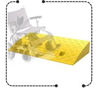 IMUNKT 2 3 4 5 6 Inch Rise Curb Ramp, Wheelchair Threshold Ramp, Rubber Kerb Ramps, Non-Slip Ramp For Driveway, Sidewalk, Car, Scooter, Supermarkets Entrance, Garage(Yellow,50x40x17cm)