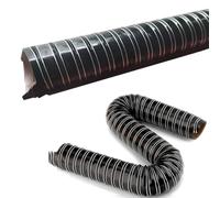 IMUNKT 2" ID Black Brake Duct Automotive Silicone Flexible Air Duct Hose 3.3ft Length Air Ducting Induction Intake Pipe Hose Cuttable(5m/16.4ft,203mm-8)