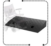 IMUNKT 50x22x5cm Non-Slip Wheelchair Threshold Ramp, PVC Plastic, Black