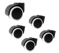 IMUNKT 5pcs Office Chair Casters 2inch Stemless Castor Wheels Universal Replacement Caster For Swivel Chairs (No Scratches/Quiet)(White)