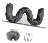 IMUNKT 6ft Dryer Vent Hose HVAC 2 3 4 5 6 8 10 12 16 24in Flexible Nylon Ducting Exhaust Duct Hose High-Temperature Resistant Air Ducting(L-10m(32.8ft),400mm(15 3/4"))