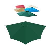IMUNKT 9ft Half Umbrella Replacement Canopy 5 Ribs Patio Umbrella Replacement Cover Red/Green/Blue Half Round Parasol Cloth UV30+(Green)
