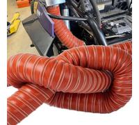 IMUNKT Automotive Brake Cooling Duct Flexible Air Duct Hose 1 2 2.5 3 6in Red Silicone Intake Hose for Car, Garage, Dryer Air System(3m(9.8ft),305mm(12"))