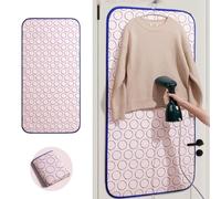 IMUNKT Handheld Garment Steamer Press Pad, Hanging Over Door Ironing Mat, Heat-Resistant Clothes Steamer Pad For Home/Travel, Foldable Door Iron Mat With Hooks(60x120cm/24x47in)